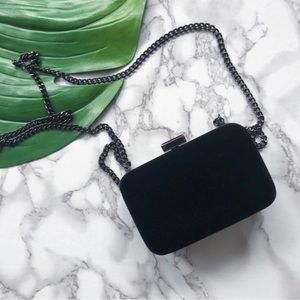Giorgio Armani Crossbody Velvet Clutch